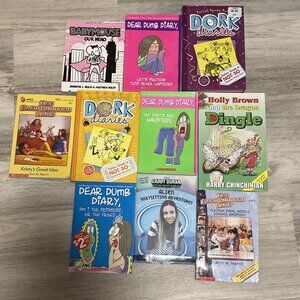 Teen Girl Novel Books Lot of 10 Dork Diaries Babysitters Hardcover Paperback